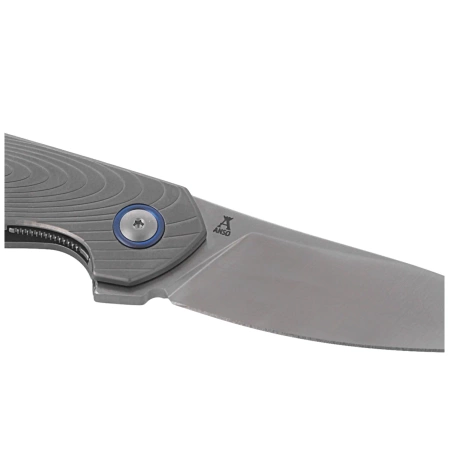 MKM Goccia Knife Bead Blasted Titanium, Satin M390 by Jens Ansø (MKGC-T)