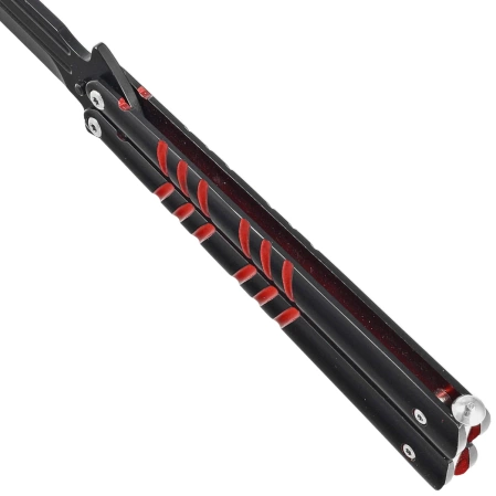 Nóż motylkowy Third Decor Habitat Balisong Black/Red Stainless Steel, Black 420 (16070R)