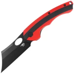 Bestech Knife Skirmish Red / Black G10, Black Stonewashed D2 (BG44D)
