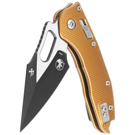 Nóż składany Microtech Stitch Ram-Lok S/E Fluted Tan Aluminium, Black M390MK by Borka Blades and Tony Marfione (169RL-1FLTA)