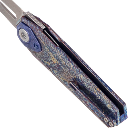 Nóż składany Remette RT-Infinite Power Fired Titanium, Hand Grinding Pearlescent M390 (RTIP-M)