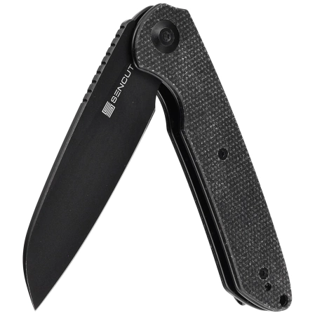 Sencut Kyril Black Micarta, Black Stonewashed 9Cr18MoV by Ferrum Forge Knife Works (S22001-3)