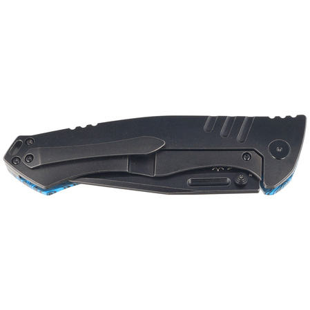 Bestech Keen II Black-Blue G10 / Titanium, Black Stonewashed CPM S35VN by Koens Craft knife (BT2301D)