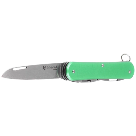 Fox Vulpis F4 OD Green Aluminium, Polished N690Co Pocket Knife (FX-VP130-F4 OD)