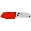 Bestechman Cicada's Wing White G10, Red 10Cr15MoV (BMK06G)