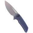 Nóż składany WE Knife Mini Malice Blue Titanium, Silver Bead Blasted CPM 20CV by Ferrum Forge (WE054BL-3)
