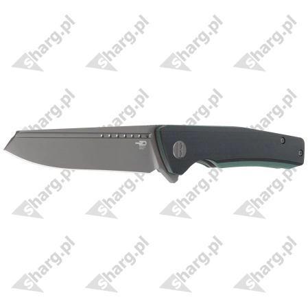 Bestech Slyther Knife Black/Green G10, Grey Titanized 14C28N (BG51D)