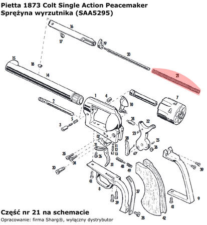 Pietta 1873 SA Peacemaker Ejector Spring (SAA5295)