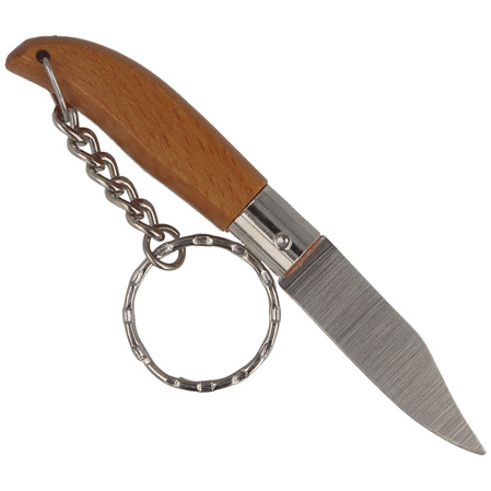 MAM Iberica Mini Keychain Knife, Dark Beech Wood, Inox HW, Satin 420 (2000-DW)