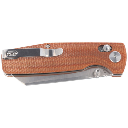 Bestech Slasher Knife Natural Micarta, Satin D2 (BG43D)