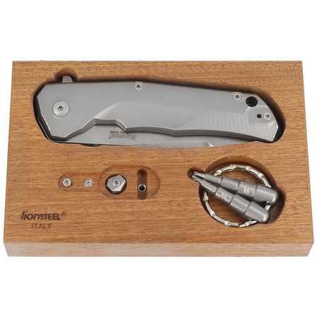 LionSteel T.R.E. Grey / Bronze Titanium, Stone Washed M390 by Molletta (TRE BR)