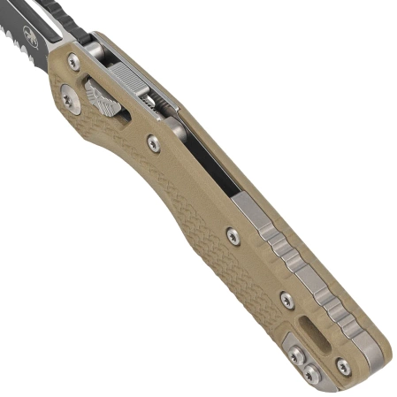 Nóż składany Microtech MSI S/E Ram-Lok OD Green Tri-Grip Polymer, Black/Satin P/S M390MK by Tony Marfione (210T-2PMOD)