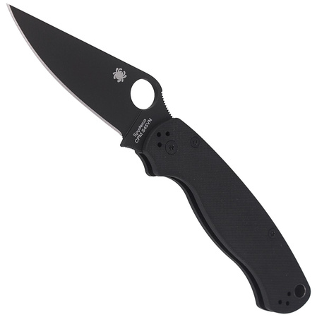 Spyderco Para Military 2 G-10 Black / Black Blade Knife (C81GPBK2)