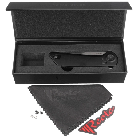 Reate PL-XF-A-2 Knife Black Aluminum, Stonewashed Nitro-V