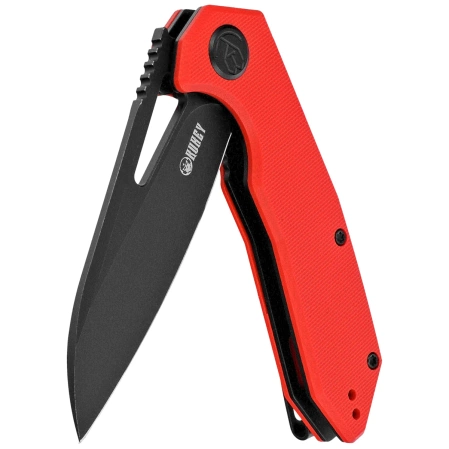 Kubey Knife Vagrant Red G10, Black Stonewashed 14C28N by Maksim Tkachuk (KU291K)
