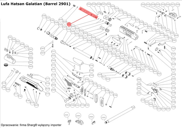 Lufa wiatrówka PCP Hatsan Hercules, Galatian, Predator 6.35 mm