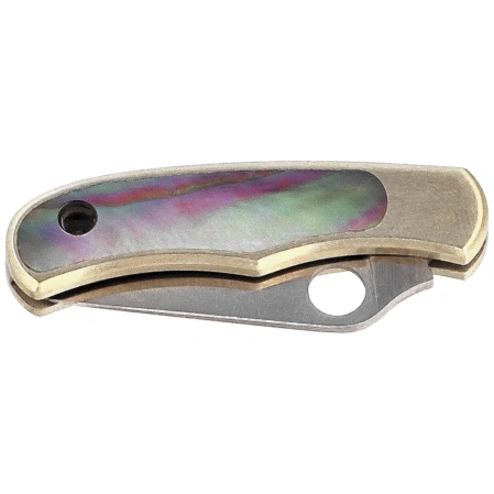 Nóż składany Spyderco Bug Nickel Silver/Abalone, Satin 12C27 (C133AP)