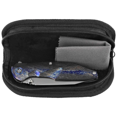 Nóż składany Remette RT-Cool Whale Lightning Pattern Titanium, Manual Fine Grinding Pearlescent M390 (RTCL-T3)