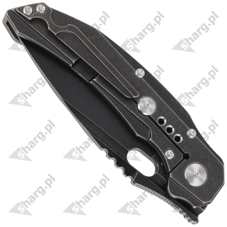 Bestech Exploit Black Stonewashed Titanium, Black Stonewashed S35VN by Todd Knife and Tool (BT2005C)