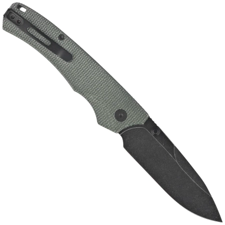 Nóż składany Remette WD107MGB Military Green Micarta, Black Titanium 14C28N