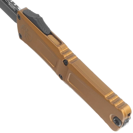 Microtech Combat Troodon Gen III Bowie Tan Aluminum, Black M390MK by Tony Marfione (1146-1TA)