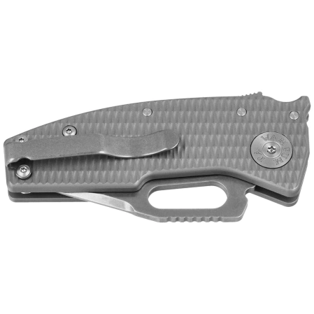 Nóż składany Demko Nano-Shark CP Milled Titanium, Stonewashed CPM 20CV by Andrew Demko (NANO-20CV-Milled TI-CP)