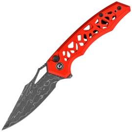 Civivi Anaaki Knife Red Aluminum, Damascus (C24039-DS1)