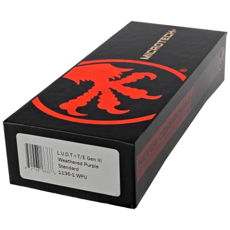 Nóż automatyczny Microtech LUDT Gen III T/E Weathered Purple Aluminium, Weathered Purple M390MK by Tony Marfione (1136-1WPU)