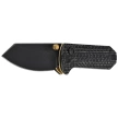 Civivi Yonder Knife Black Burlap Micarta, Black Stonewashed 14C28N by Zac Whitmore (C23073B-2)