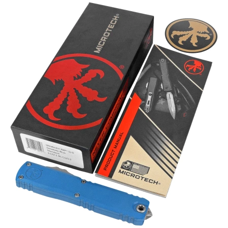 Microtech Ultratech Gen III ZBP D/E OTF Knife Cerakote Blue Aluminium, Cerakote Blue M390MK by Tony Marfione (1122-1BL-C1Z13)