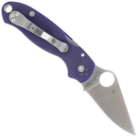 Nóż składany Spyderco Para 3 Cobalt Blue G10, Satin CPM SPY27 by Sal, Eric Glesser (C223GPCBL)
