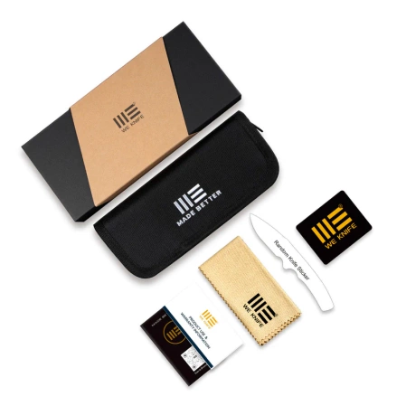 WeKnife Micro Trogon Gray Titanium, Polished Bead Blasted M390 by Brian Brown (WE24043-2)