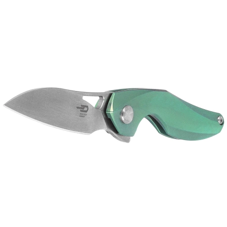 Bestech The Reticulan Neck Knife Green Titanium, Stonewashed / Satin CPM S35VN by Elijah Isham (BT1810C)