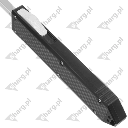 TacKnives Takcom OTF Barracuda Carbon Fiber / Aluminium, Double Edge Satin D2