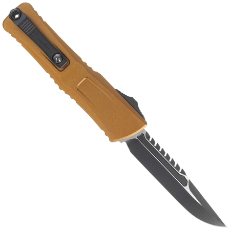 Nóż automatyczny OTF Microtech Combat Troodon Gen III Interceptor Signature Tan Aluminium, Black M390MK by Tony Marfione (1217-1TAS)