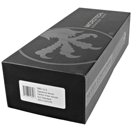 Microtech SBD D/E Signature Milled Carbon Fiber, DLC M390 by Borka Blades (201-1DLCCFS)