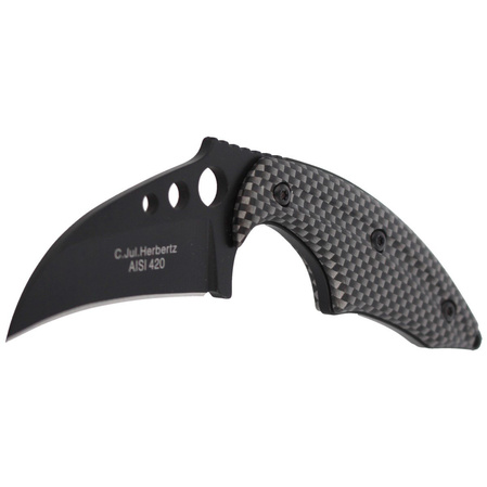 Nóż na szyję Herbertz Solingen Neck Knife Black / Grey Aluminium, Black Coating (575706)