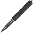 Microtech Dirac D/E OTF Knife Black Aluminum, Tactical F/S by Tony Marfione (225-3T)