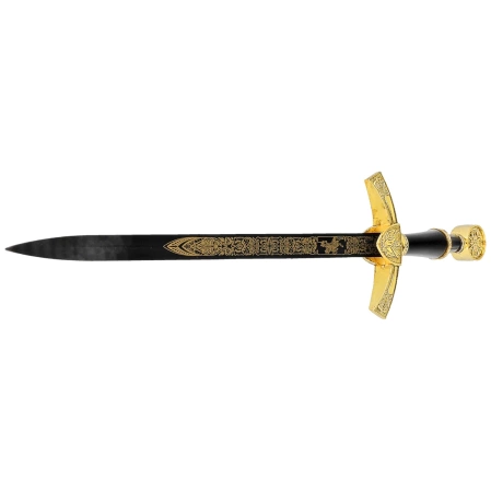 Sztylet średniowieczny Decor Habitat Medieval Dagger, Black/Gold ABS, Black (15422)
