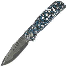 Nóż składany Maserin 502 Power Frost FatCarbon, MagnaCut Damascus by Sergio Consoli (502/DM)