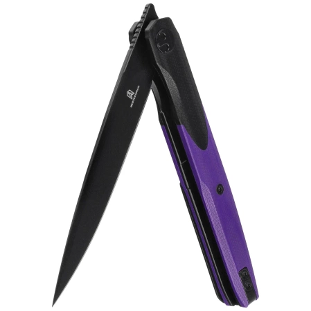 Nóż składany Bestechman Lanza Black/Purple G10, Black PVD 14C28N by Grzegorz Grabarski (BMK14E)