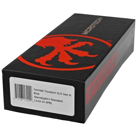 Nóż automatyczny OTF Microtech Combat Troodon Gen III D/E Blue Aluminium, Apocalyptic M390MK by Tony Marfione (1142-10APBL)