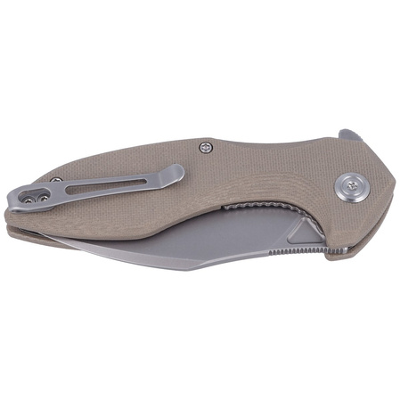 Nóż składany Kubey Noble Tan G10, Bead Blasted D2 (KU236C)