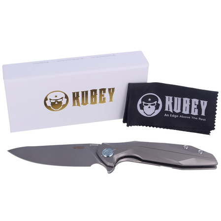 Kubey Nova FL KB235F Knife Gray Titanium, Bead Blasted 14C28N