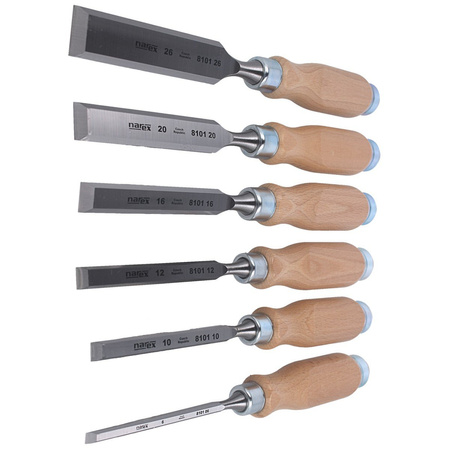 Narex Profi chisel set with side chamfer 6, 12, 20, 26 (863201)