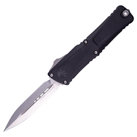 Microtech Combat Troodon Gen III D/E OTF Knife Black Aluminum, Stonewashed M390MK by Tony Marfione (1142-10)