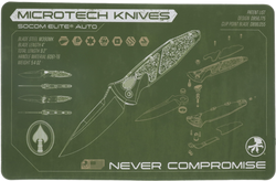 Microtech Socom Elite Auto OD Green Display Mat (MAT-SEA)