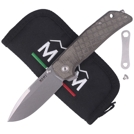 Nóż składany MKM Maximo Green Micarta, Stone Washed by Bob Terzuola (MK MM-GCT)