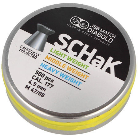 Śrut JSB SCHaK Middle Weight 4.5mm 0.520g (001045-500-4.50 YELLOW)