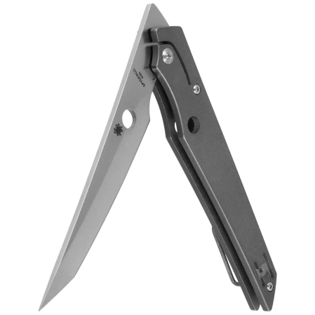 Spyderco Cobol Knife Gray Titanium, Satin M390 by Paul Alexander (C273TIP)